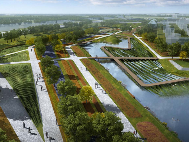 郑州市湿地公园资料下载-[西安]滨水创意湿地公园景观设计方案
