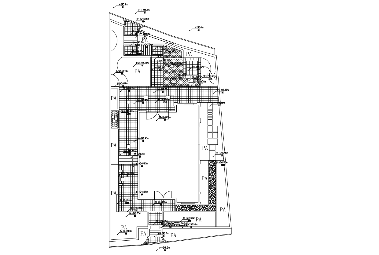 cad2000,pdf本资料为:[湖南]现代风格私人别墅庭院花园施工图设计cad
