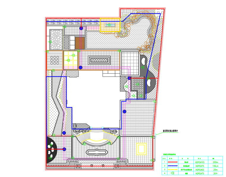 [湖南]新中式风格别墅花园景观施工图设计