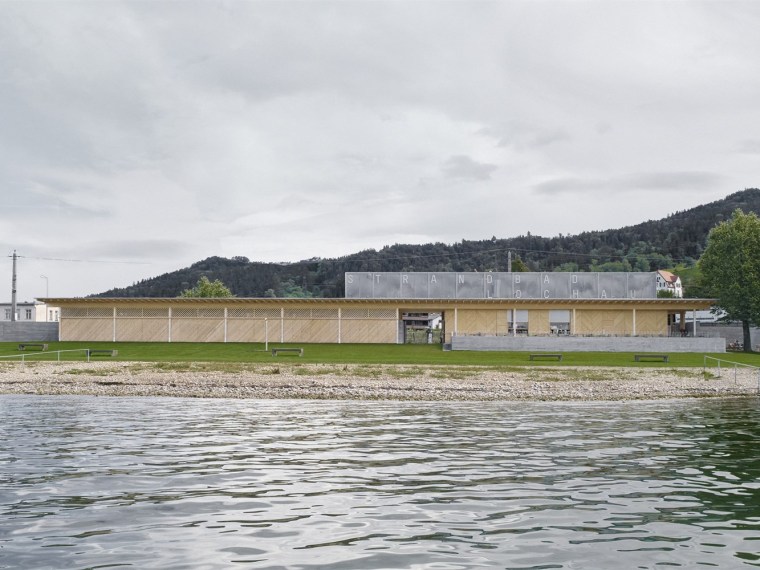 钢筋混泥土游泳池资料下载-奥地利Strandbad Lochau游泳池