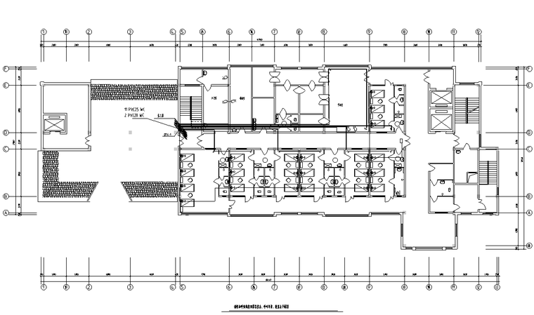 医院施工图平面资料下载-辽宁某传染病医院弱电平面施工图