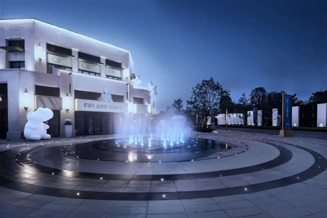 万锦熙岸华庭 天河之门,展示区的主入口 互动音乐旱喷为视觉吸引点