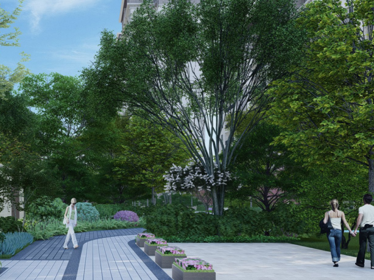 生态宜居公园景观资料下载-[江苏]现在轻奢宜居生态住宅景观方案设计