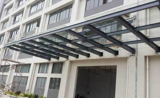 广州钢结构工程资料下载-广州钢结构雨棚如何做测算和安装