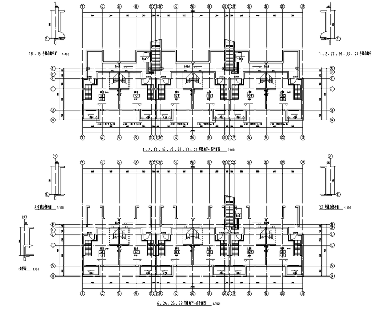 180㎡4层叠拼别墅户型图设计 (7).png