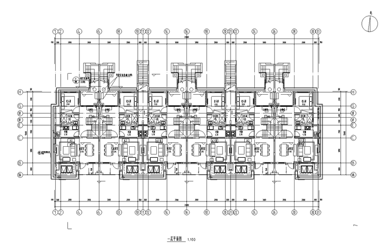 180㎡4层叠拼别墅户型图设计 (2).png