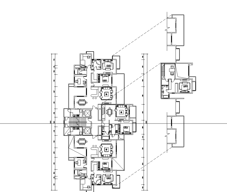 两梯三户中间复式户型图设计 (3).png