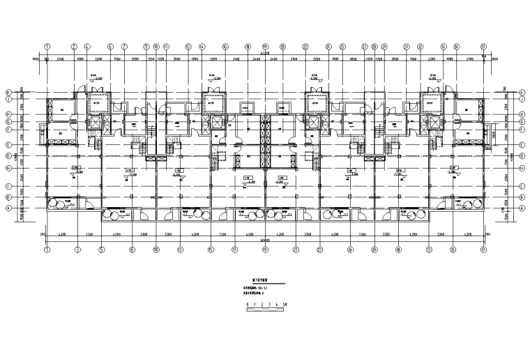 郑州花园洋房cad户型图资料下载-现代风高层双拼洋房户型图设计