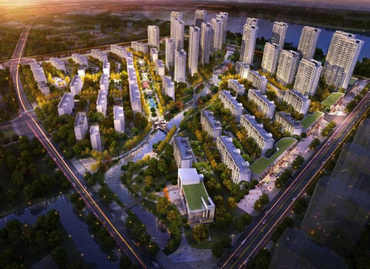 吉林住宅概念资料下载-[吉林]滨水未来派活力理想社区住宅建筑方案