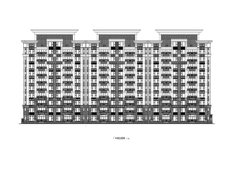 小区建筑cad施工图资料下载-[安徽]欧式小高层住宅建筑施工图CAD2020
