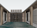 知名企业现代典雅住宅区入口建筑模型设计