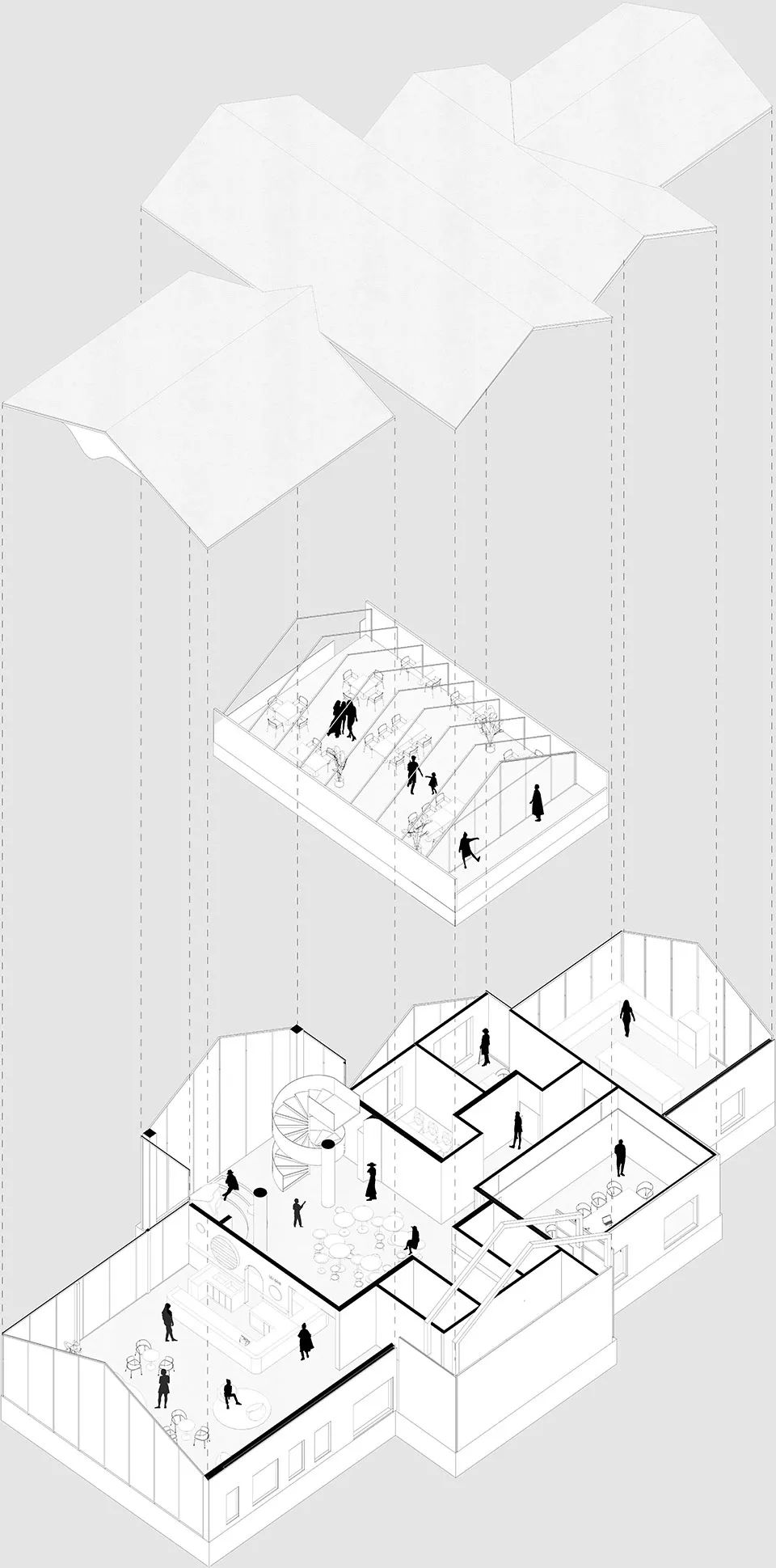 ▼分解轴侧图  平介设计