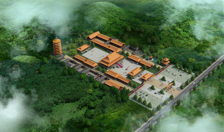 [分享]古建寺庙设计案例效果图