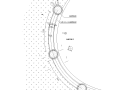 小区弧形花钵座凳详图设计