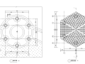 西式瓦景观六角亭详图设计