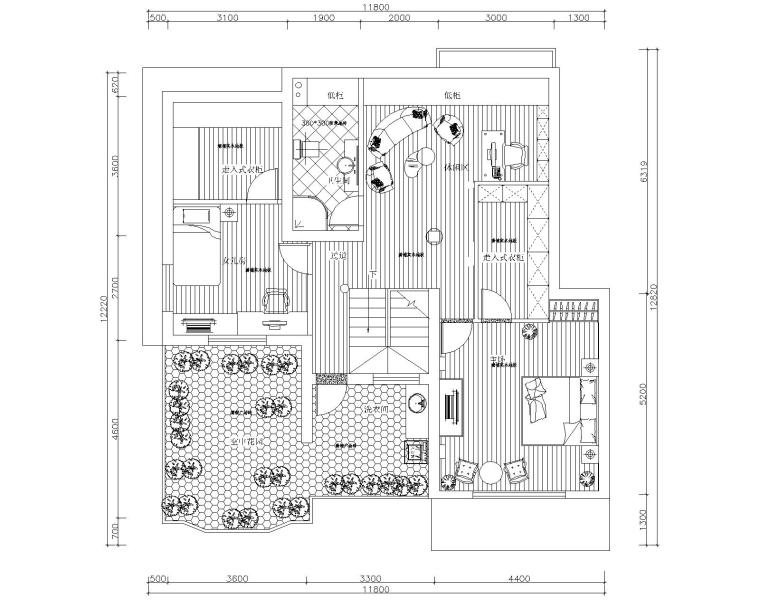 欧式住宅室内装修方案资料下载-[浙江]复式住宅欧式古典室内装修设计cad图
