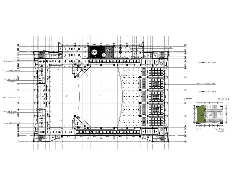 cad室内设计图纸说明资料下载-[贵州]会堂室内设计精装修设计图CAD图纸
