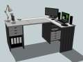 11套2016年室内单体电脑桌SU模型设计