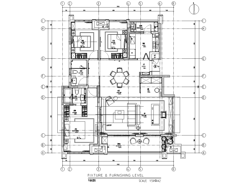 六层洋房施工图纸资料下载-[重庆]两岸洋房户型样板房施工图+物料2019