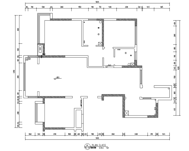 现代风格私宅室内装饰施工图CAD+水电图2020_16