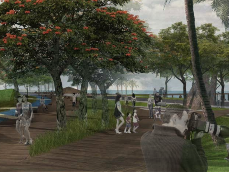 简欧式居住示范区景观设计资料下载-人文+自然滨海示范区景观设计方案