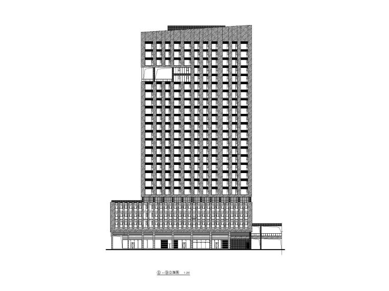公寓酒店cad图纸资料下载-[广东]高层酒店式公寓建筑施工图CAD