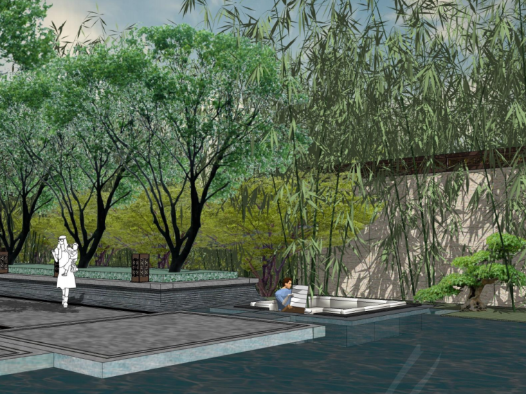 滨水公共区方案设计资料下载-[南京]桃花园滨水示范区景观概念方案设计