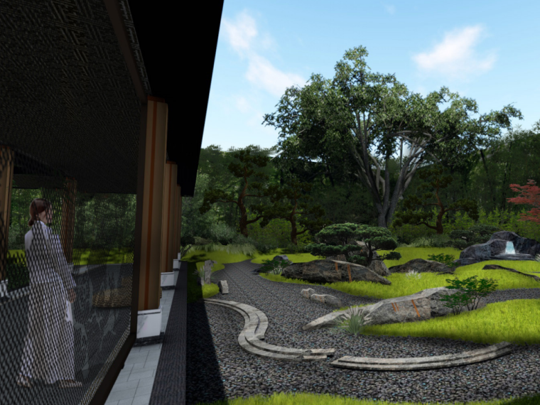 曲水流觞设计案例资料下载-[江苏]古典园林风格居住区景观设计方案