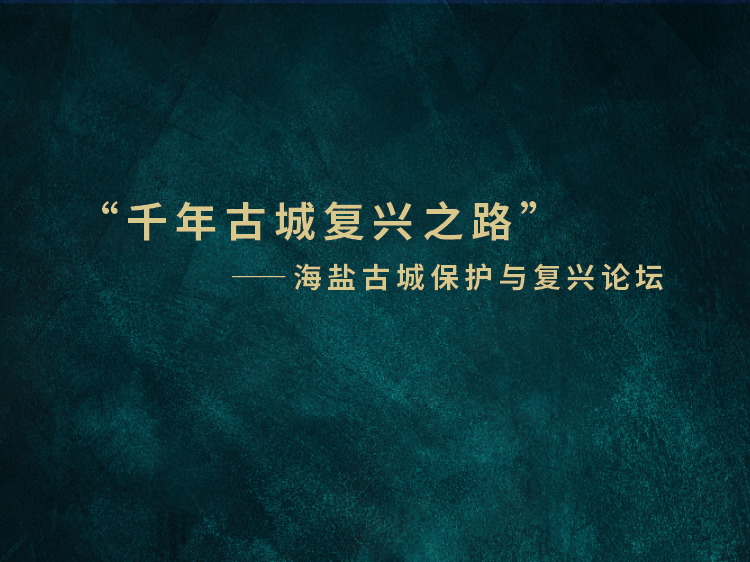 杭州千岛湖浅山景观资料下载-千年古城复兴之路|海盐古城保护与复兴论坛