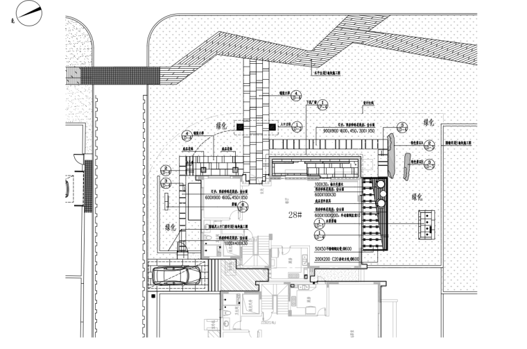 别墅景观cad施工图资料下载-[江苏]湖山居现代别墅样板区景观施工图CAD