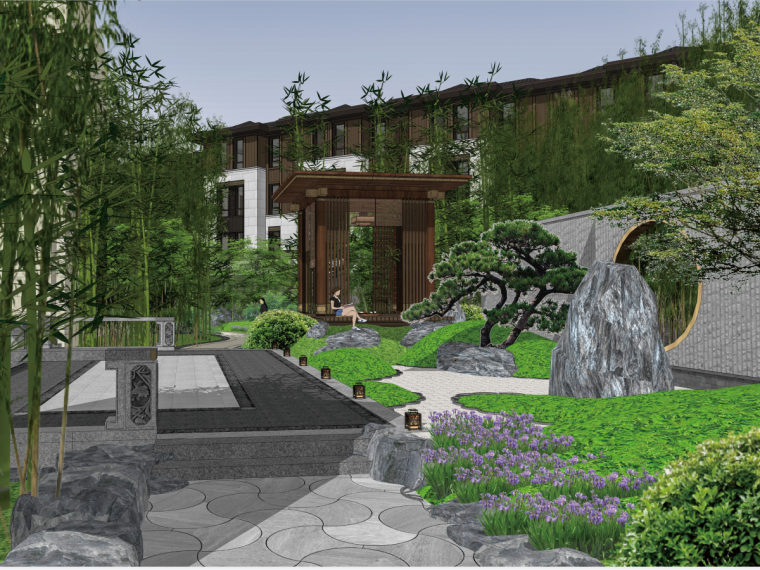奥雅新中式景观设计案例资料下载-[福建]新中式精致院子景观设计方案