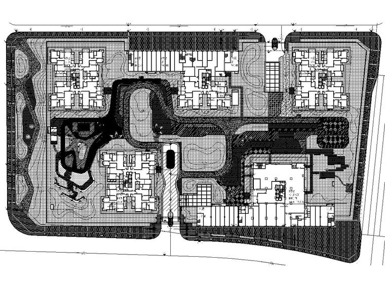 居住小区户型施工图资料下载-现代居住小区景观工程施工图2019年