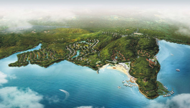 山体度假区景观设计方案资料下载-[江西]现代滨湖温泉度假区景观设计方案