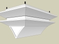 全聚德-建筑顶造型天花SU模型单体