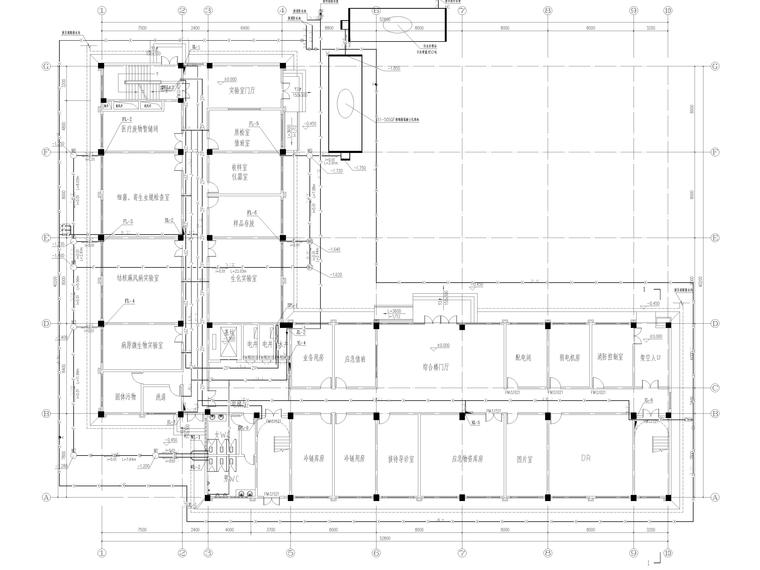 医疗废水施工图资料下载-贵州某疾病防控中心给排水施工图(招标文件)