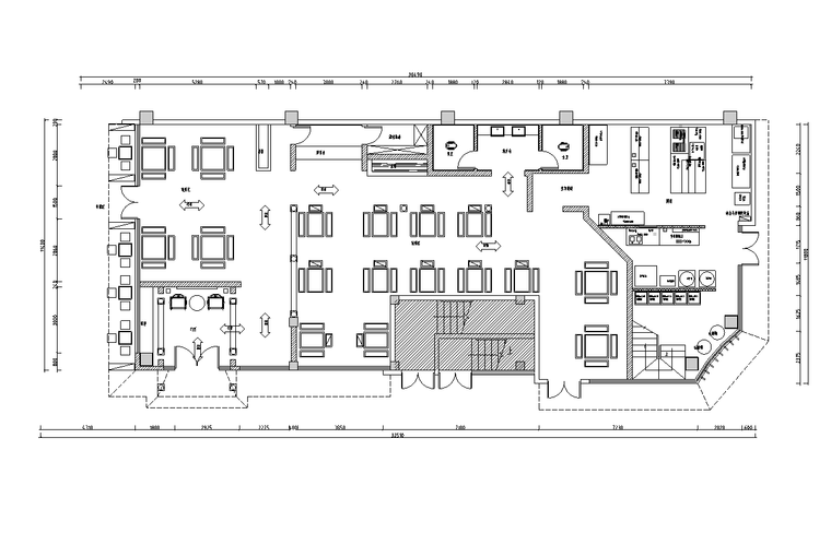 [广东]小龙坎中山店连锁火锅店装修施工图