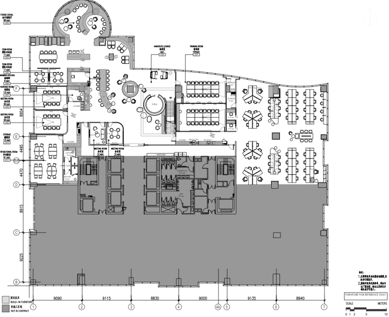 现代绿化广场资料下载-[上海]现代瑞安广场办公室自用层装修施工图