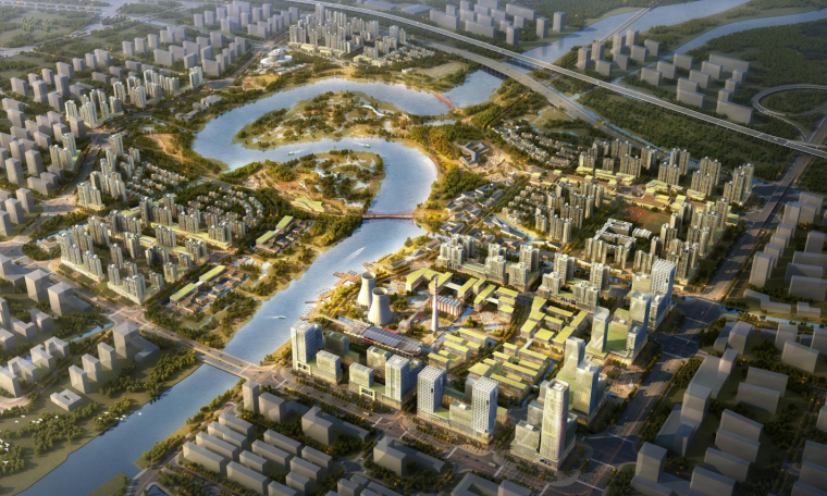 杭州2021新城区规划图资料下载-[江苏]滨水休闲生态居住复合新城区规划设计