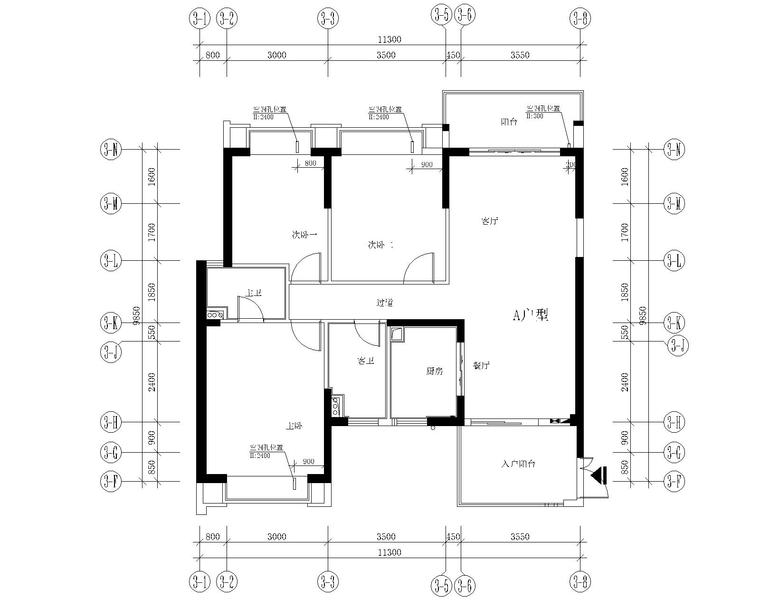 A户型原始建筑结构图.jpg