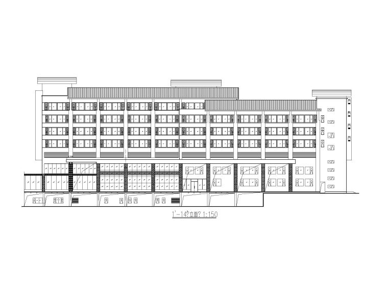 综合医院建筑施工图CAD资料下载-[海南]中式多层医院建筑施工图CAD+PDF2020