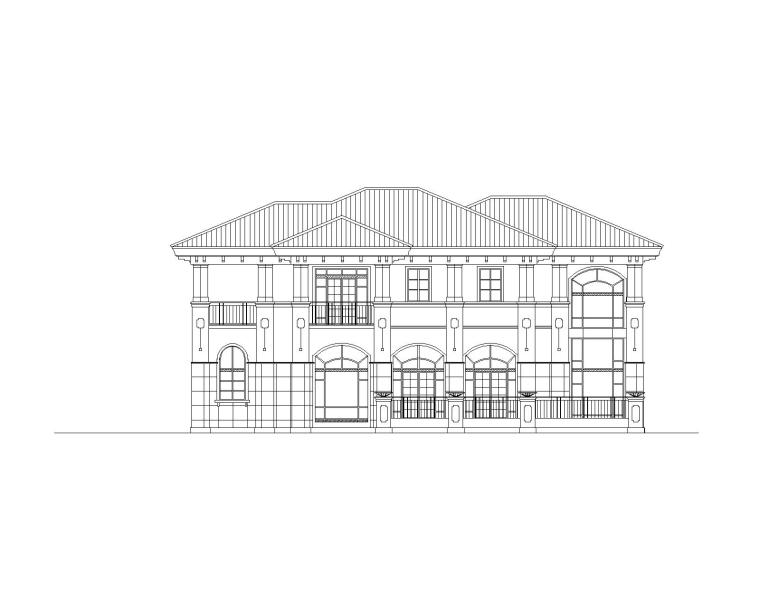 住宅建筑施工图dwg资料下载-[江苏]多层别墅建筑施工图DWG18