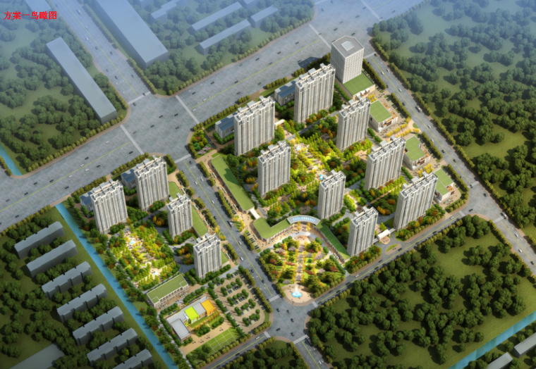 高层小区设计初步设计资料下载-[山东]高品质公园社区高层住宅建筑方案设计