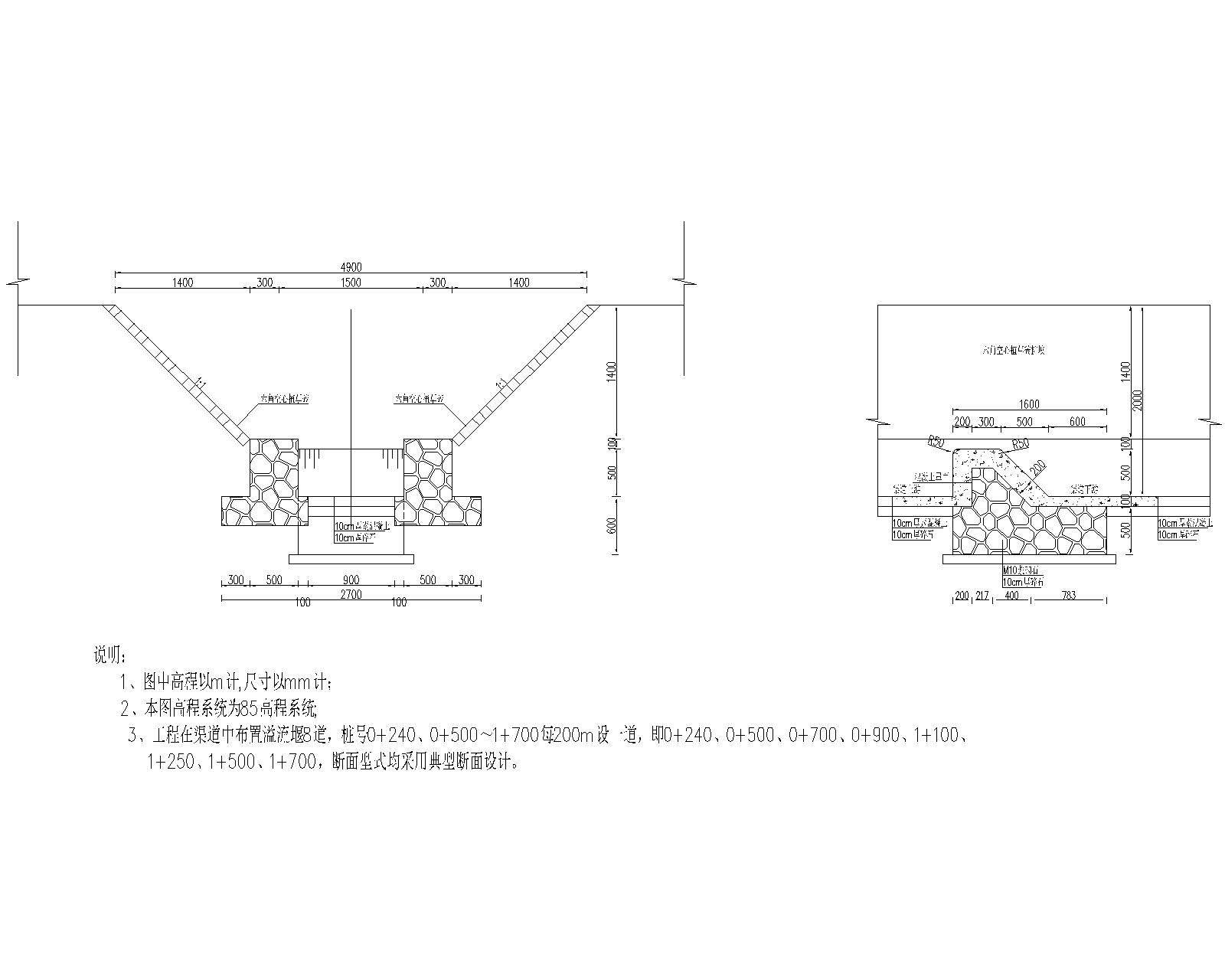 渠道溢流堰断面图jpg