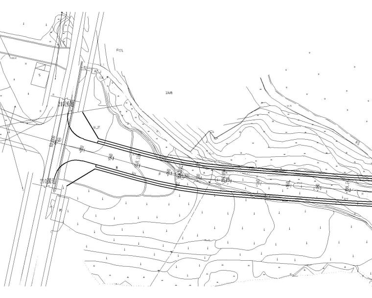工业园区景观施工图CAD资料下载-工业园区四车道道路施工图