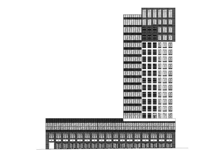 西安办公建筑施工图资料下载-[北京]产业园高层办公建筑施工图CAD