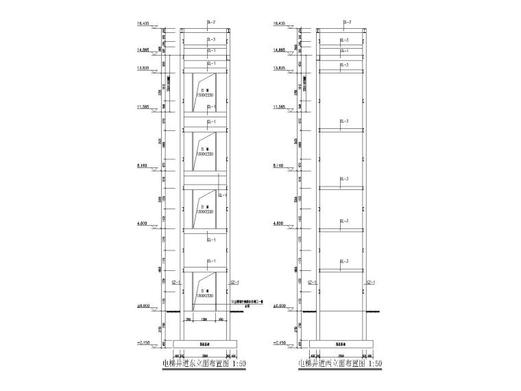 住宅电梯加装设计施工图资料下载-4层餐厅室外钢结构电梯加装工程施工图2021