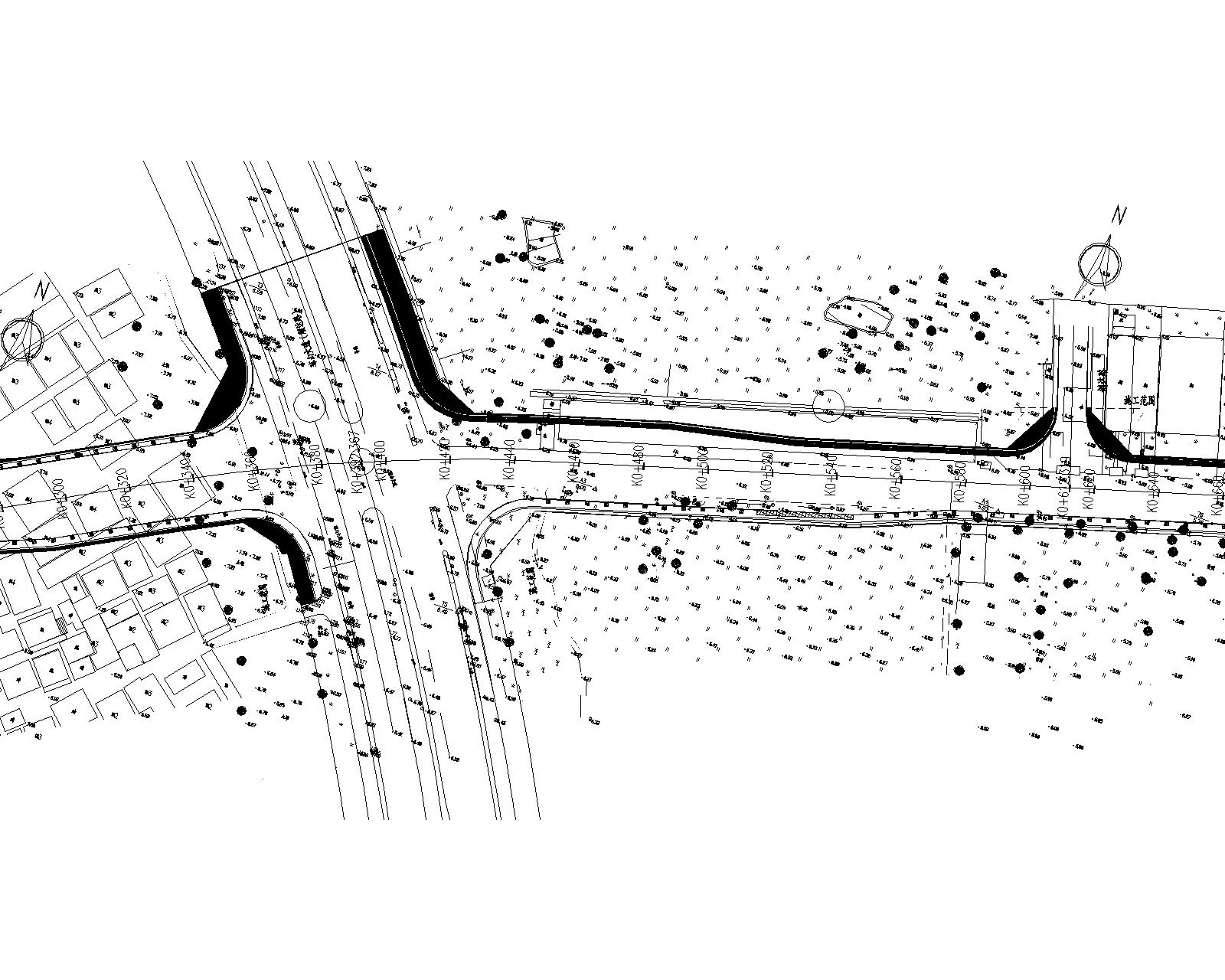 道路设计平面图手绘图片