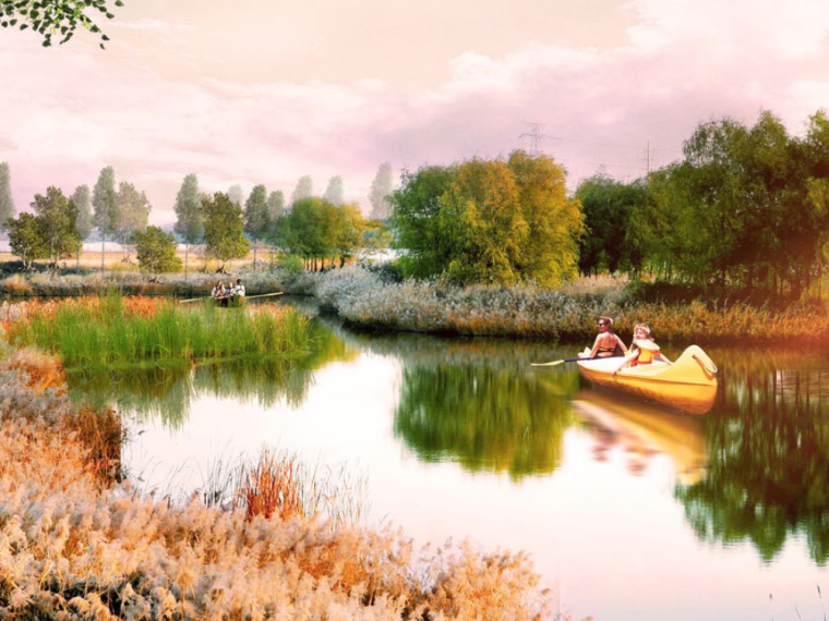 小区景观规划图su资料下载-生态优美文化民俗湿地公园景观规划设计2020