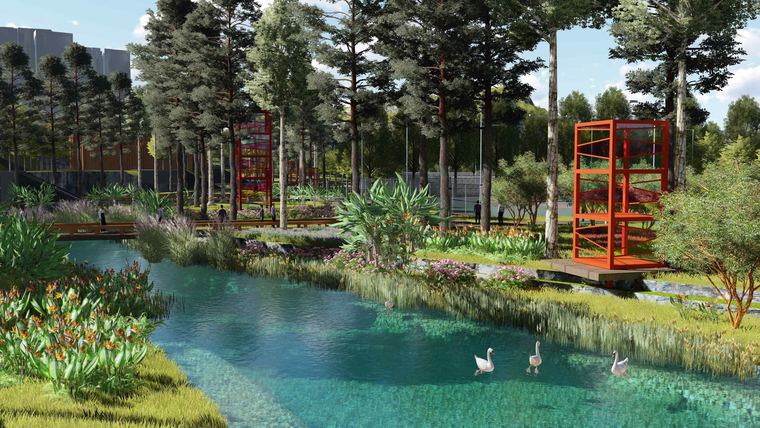 现代体育公园景观设计su模型-园林景观学生资料-筑龙园林景观论坛