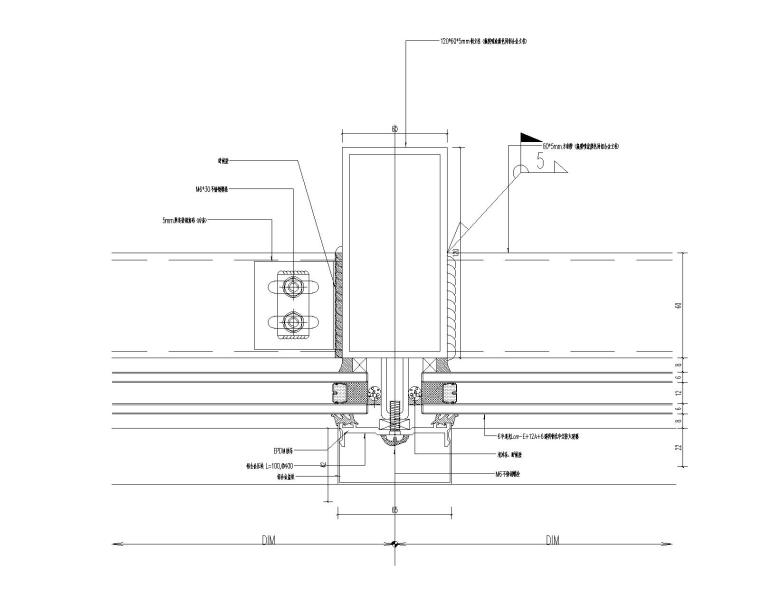 钢立柱玻璃幕墙横剖节点图.jpg
